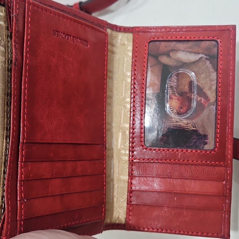 LODIS Judith Organiser Crossbody With Matching Wallet Chestnut Red - Picture 2 of 5